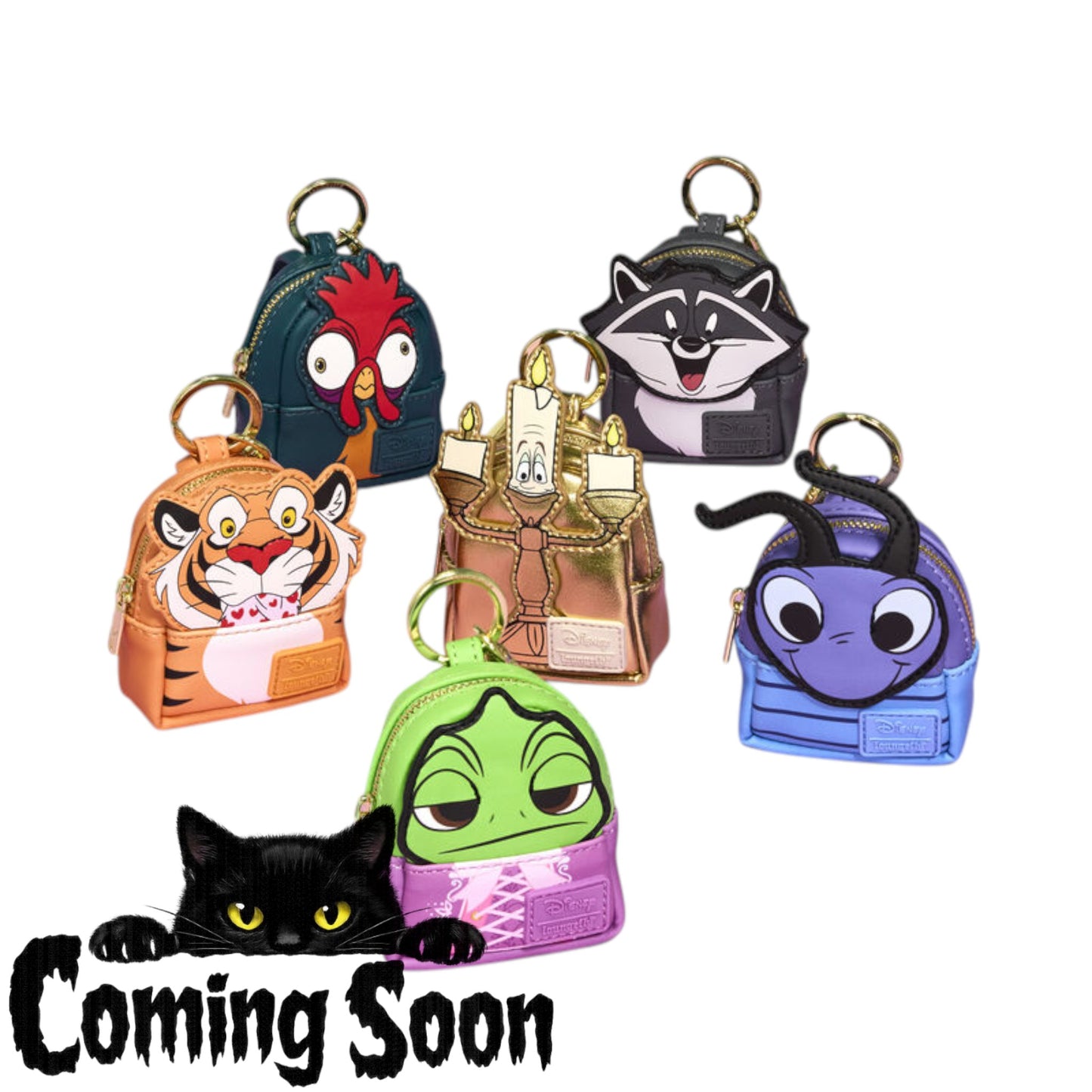 Loungefly New Disney Princess Sidekicks Cosplay Mystery Mini Backpack Keychain Charm