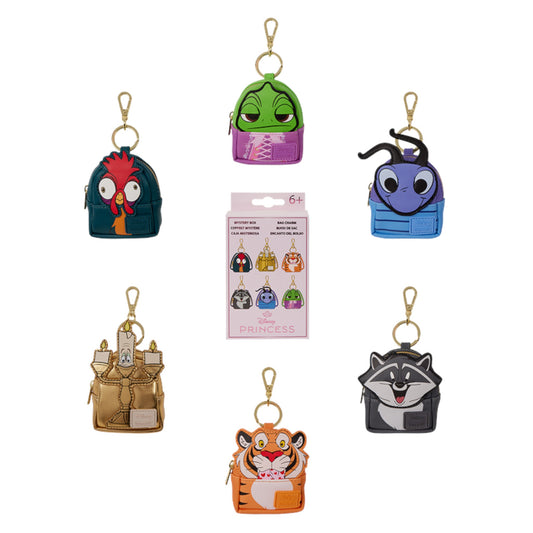 Loungefly New Disney Princess Sidekicks Cosplay Mystery Mini Backpack Keychain Charm