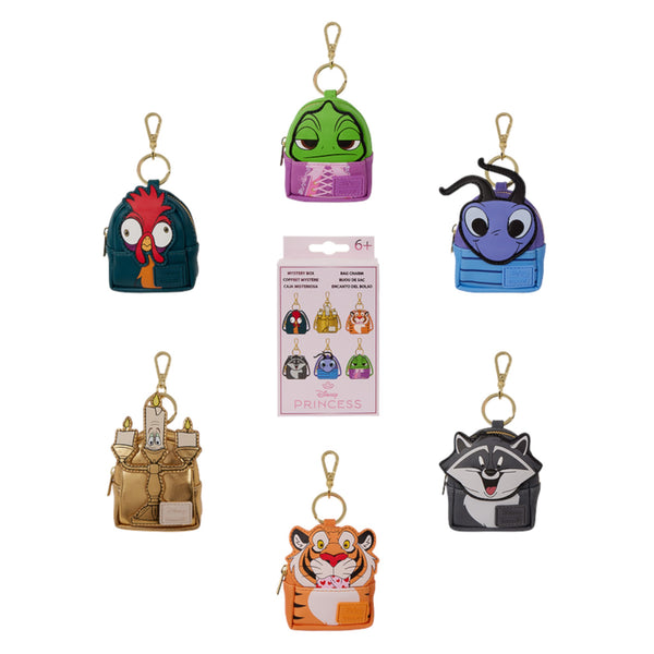 Loungefly New Disney Princess Sidekicks Cosplay Mystery Mini Backpack Keychain Charm