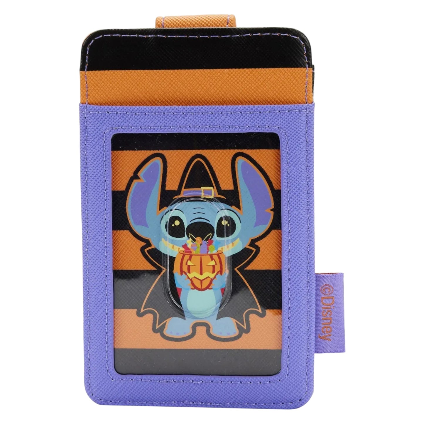 Cardholder with a Halloween Stitch character design on a white background
