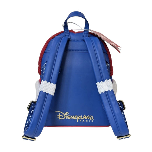 Disneyland Paris Excl Sorcerer Mickey Fantasia Sherpa Mini Backpack with Disneyland Paris logo on a white background