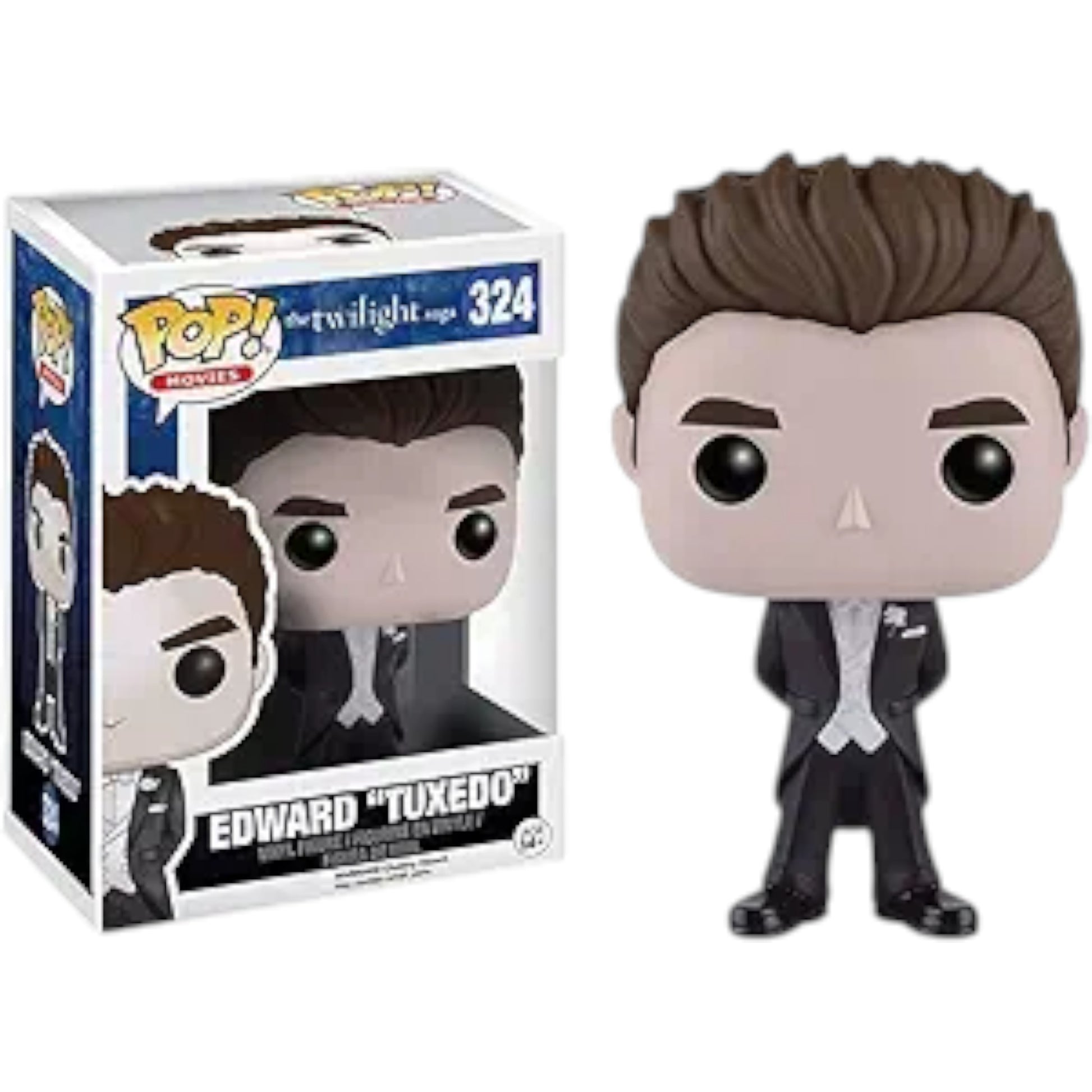 Funko Pop! vinyl figure of Edward Cullen in a tuxedo with packaging on a white background
