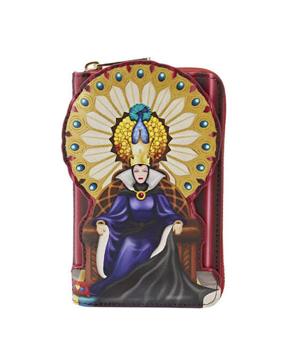 Colorful wallet with Evil Queen on her throne  design on a white background