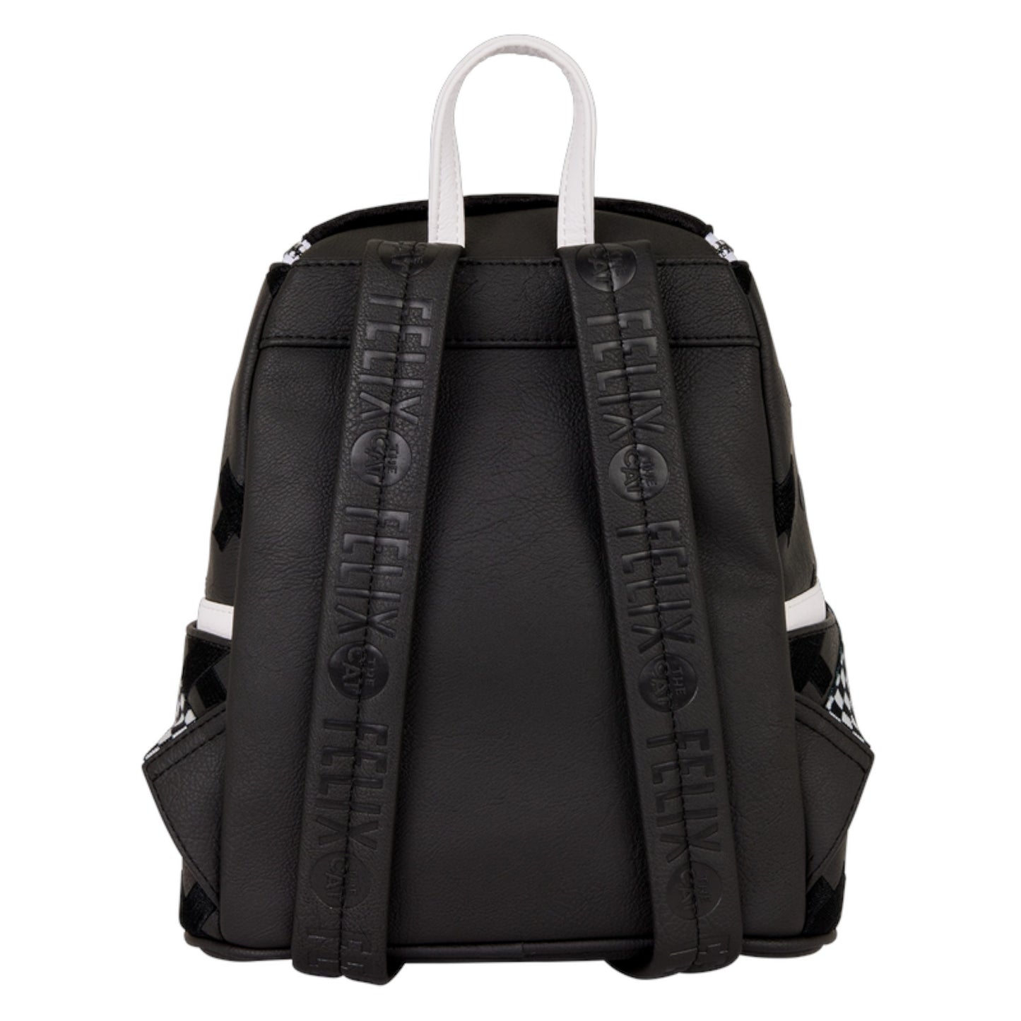Black backpack with visible Felix text on straps against a white background