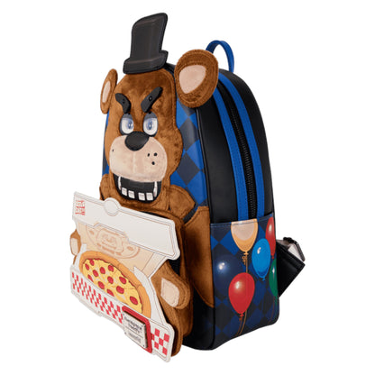 Backpack with Five Nights at Freddy's Freddy Fazbear character design on a white background