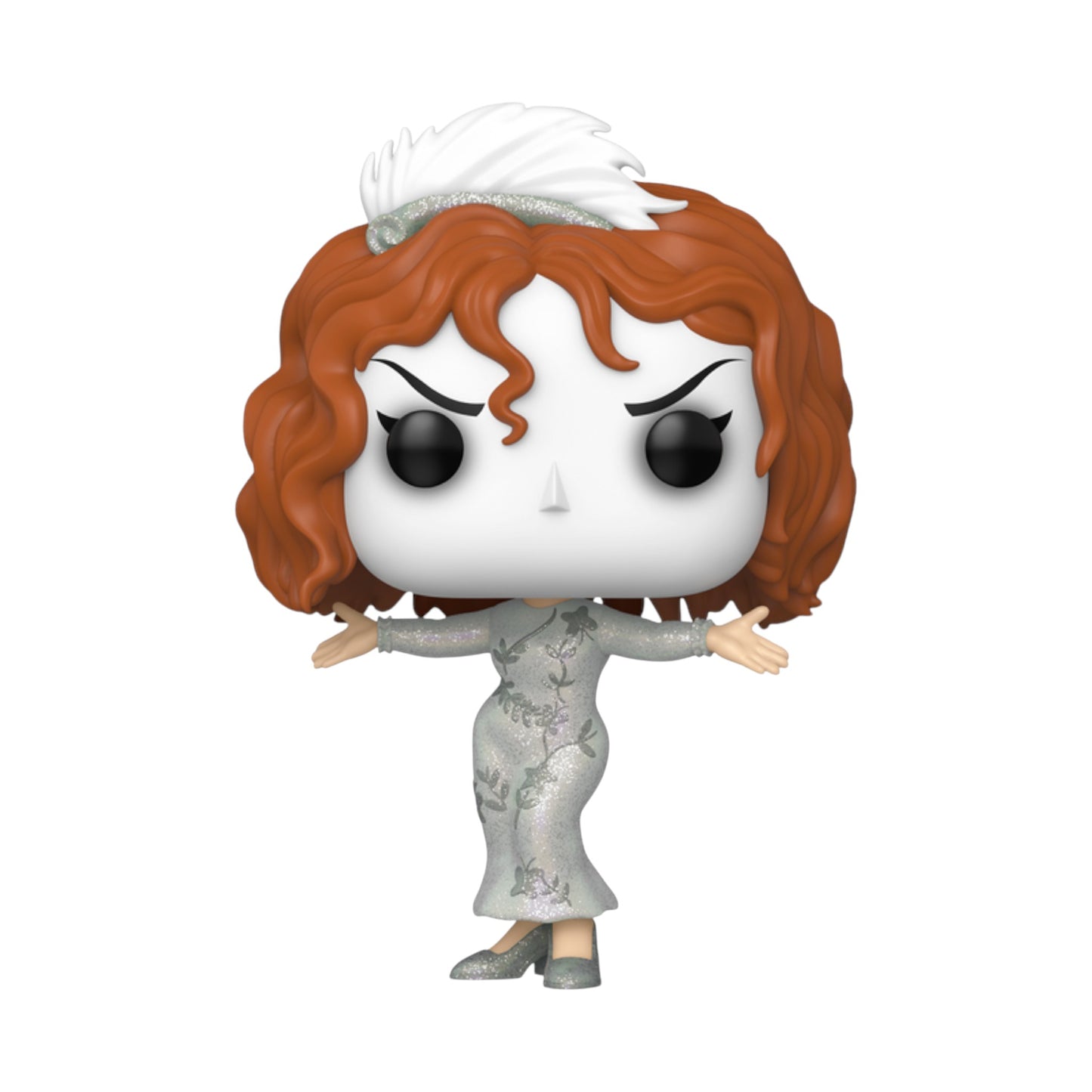 Funko Pop! vinyl figure of House of 1000 Corpses Baby Glitter with red hair and a white dress on a white background