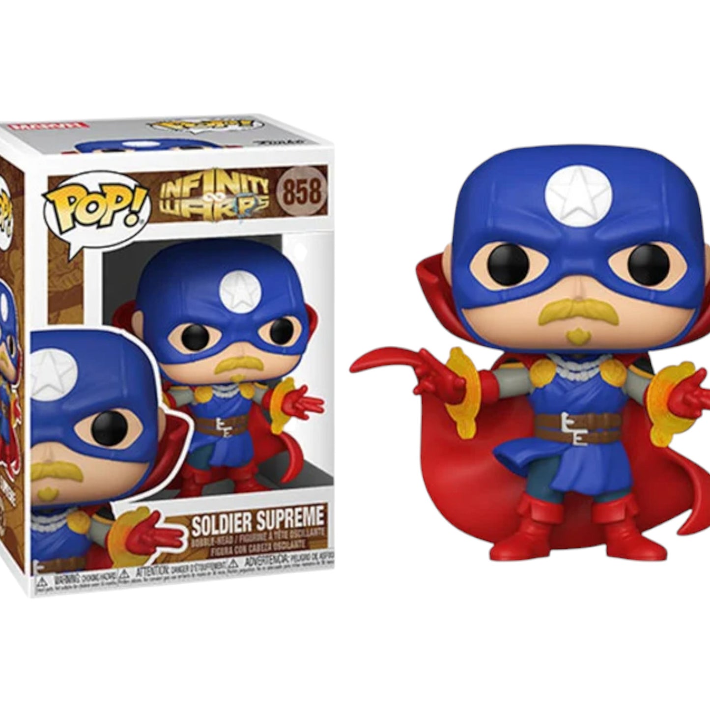 Funko Pop! Marvel Infinity Warps Soldier Supreme #858 (Glow) Vinyl Figure