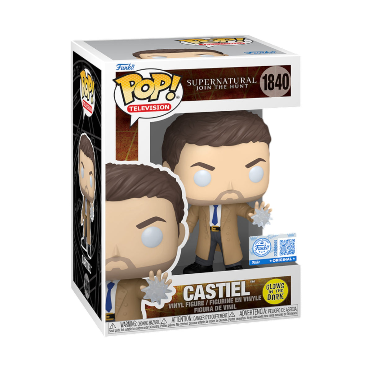 Funko Pop! Supernatural Castiel Special Edition Glow #1840 Vinyl Figure