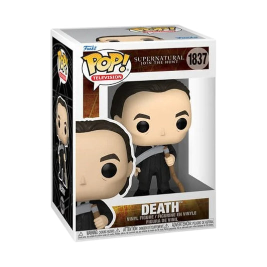 Funko Pop! vinyl figure packaging with Supernatural Death on a white background