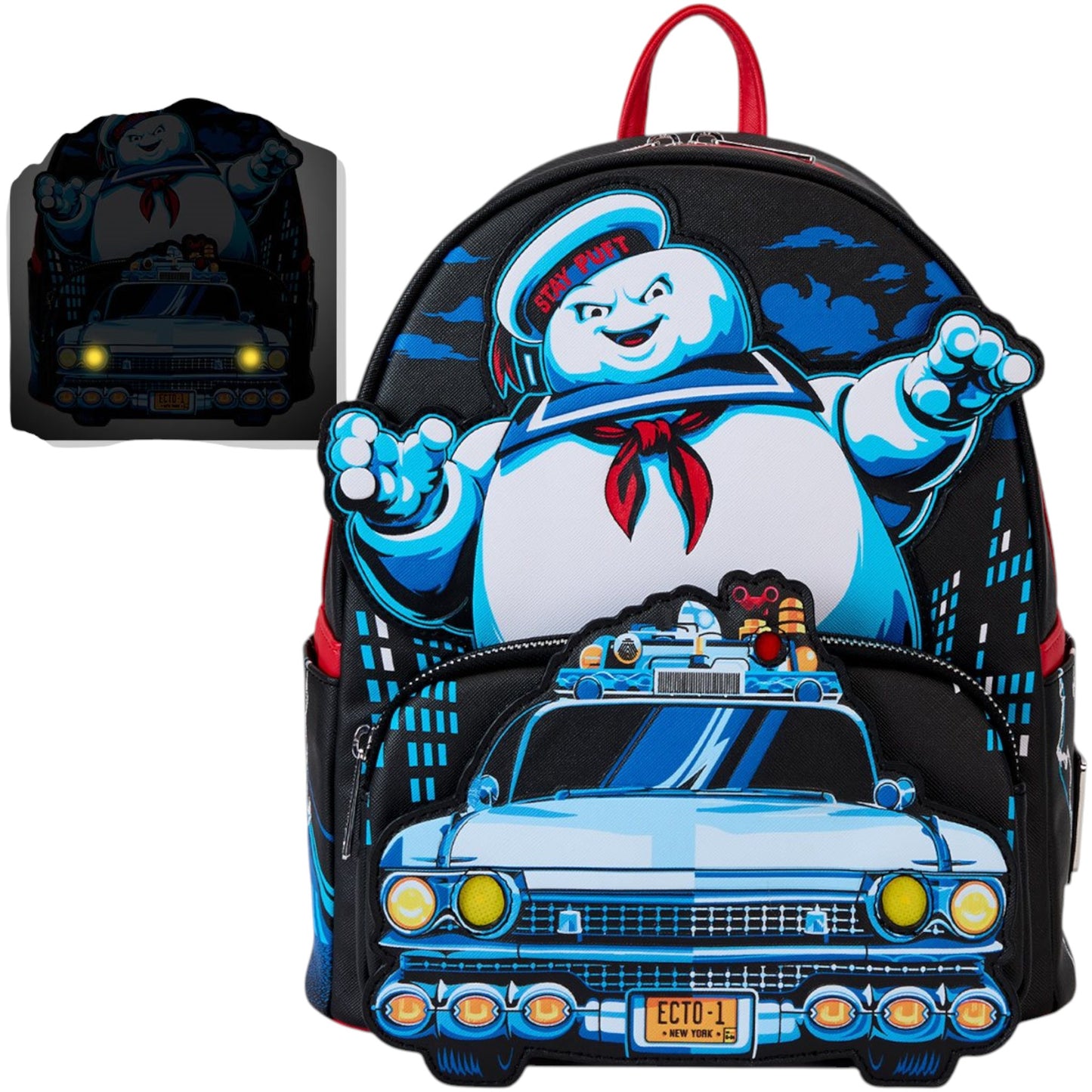 Loungefly New Ghostbusters Stay Puft Marshmallow Man Chase Mini-Backpack