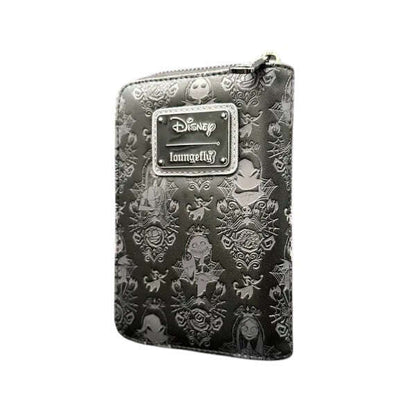 Disney Loungefly wallet with The Nightmare Before Christmas embossing on a white background