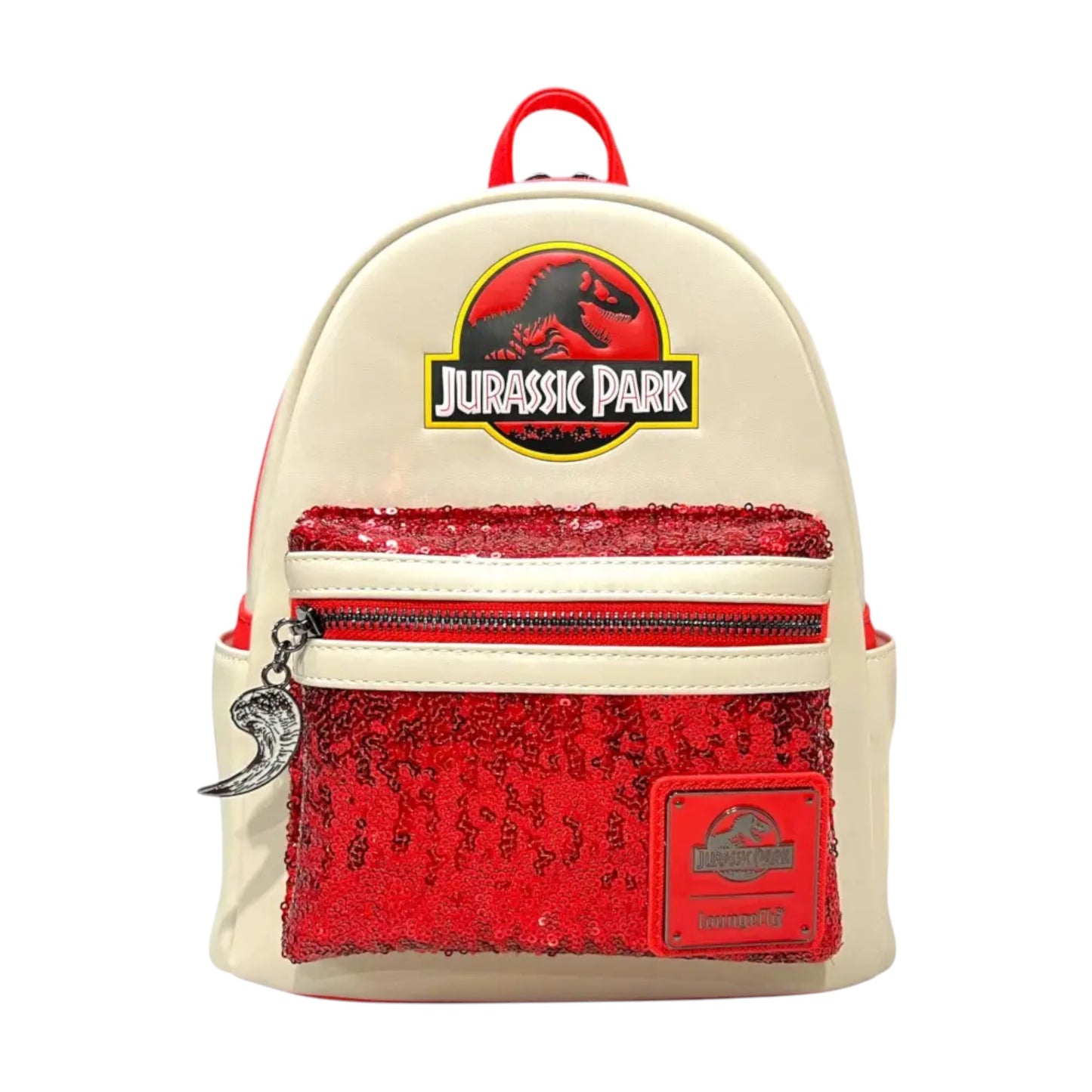Loungefly Jurassic Park Red Sequin Mini Backpack