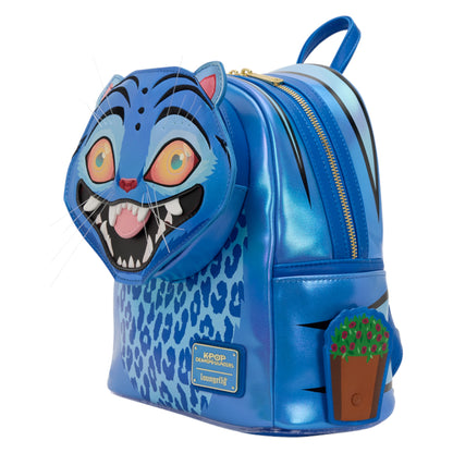 Blue KPop Demon Hunters Exclusive Derpy Cosplay Light-Up Glow Mini Backpack with Derpy face design on a white background