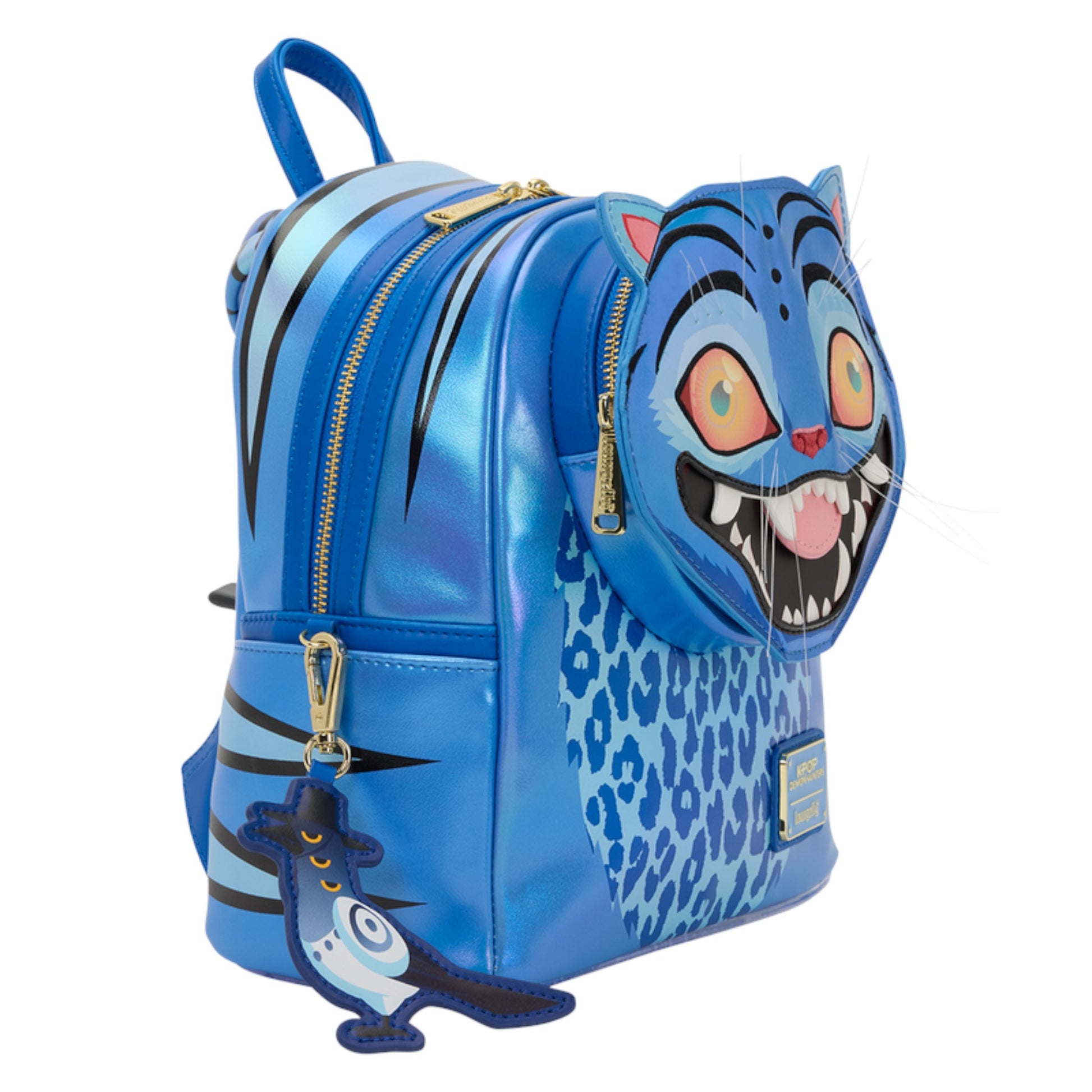 BlueKPop Demon Hunters Exclusive Derpy Cosplay Light-Up Glow Mini Backpack with Derpy face design on a white background