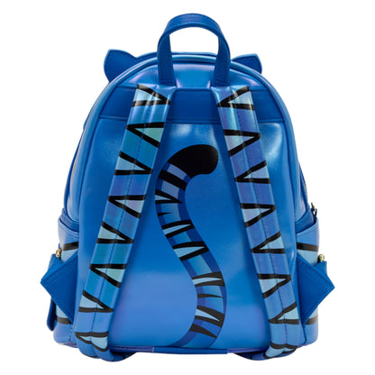 Blue KPop Demon Hunters Exclusive Derpy Cosplay Light-Up Glow Mini Backpack with tiger design on a white background