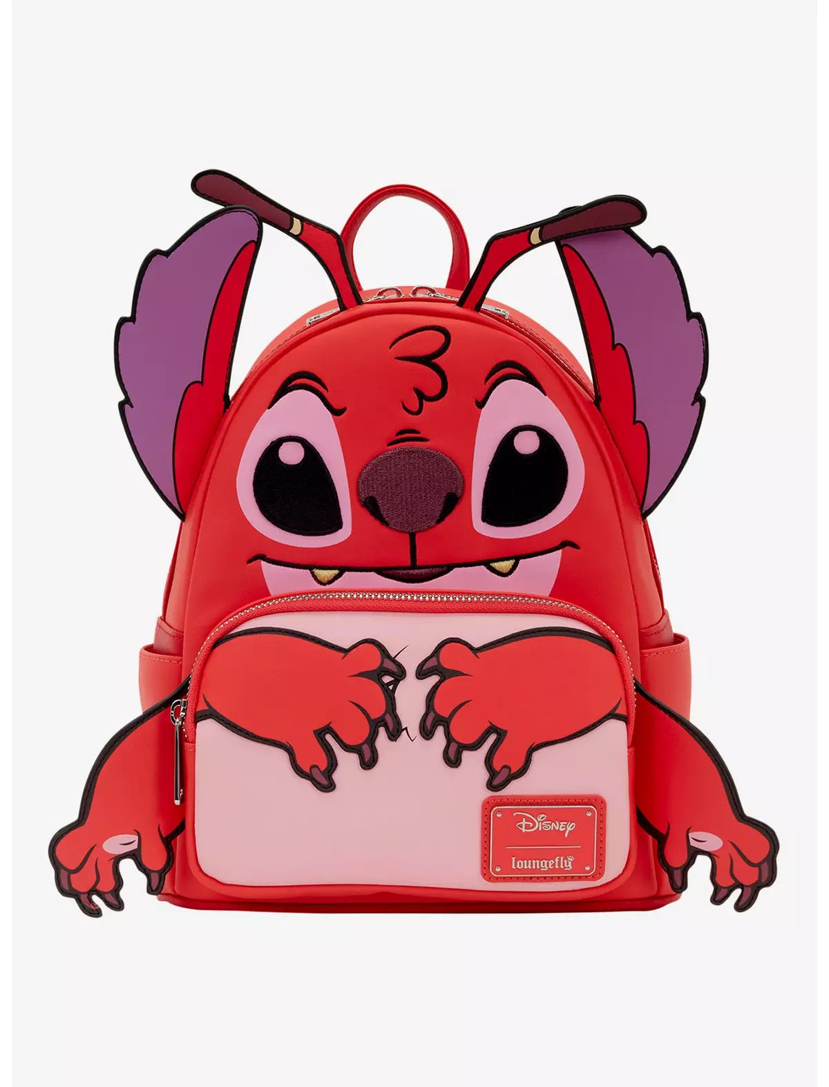 Red backpack Leroy design on a white background
