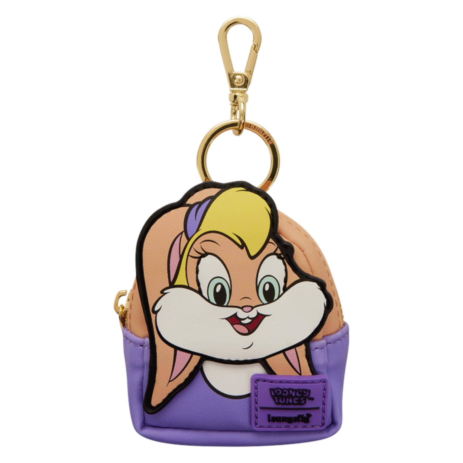 Keychain with Lola Bunny on a purple background