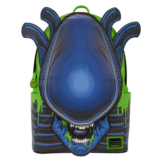 Backpack with Alien Xenomorph design on a white background