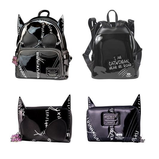 Loungefly Vault Batman Returns Catwoman Cosplay Mini Backpack & Wallet Set