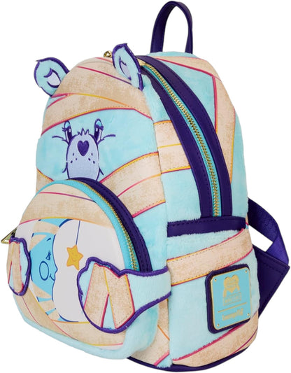 Care Bears x Universal Monsters Bedtime Bear Mummy Mini Backpack with Care Bear character wrapped as a mummy design on a white background