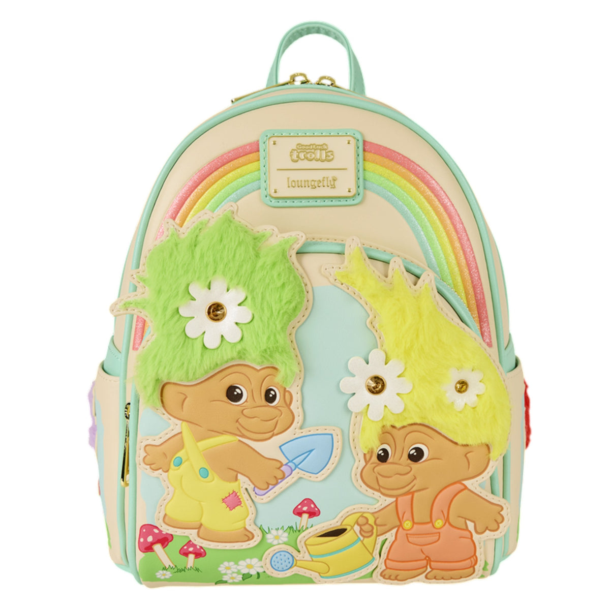 Loungefly New Classic Good Luck Trolls Plush Glitter Mini Backpack