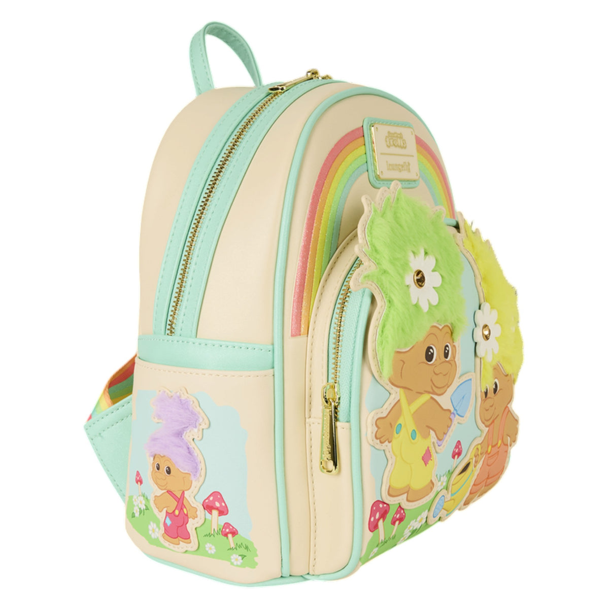 Loungefly New Classic Good Luck Trolls Plush Glitter Mini Backpack