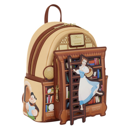 Loungefly Vault D23 Exclusive Beauty and the Beast Belle Book Shop Mini Backpack