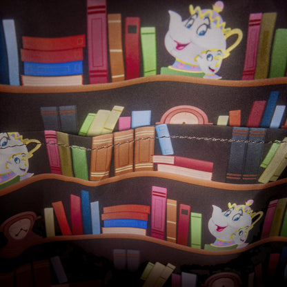 Loungefly Vault D23 Exclusive Beauty and the Beast Belle Book Shop Mini Backpack