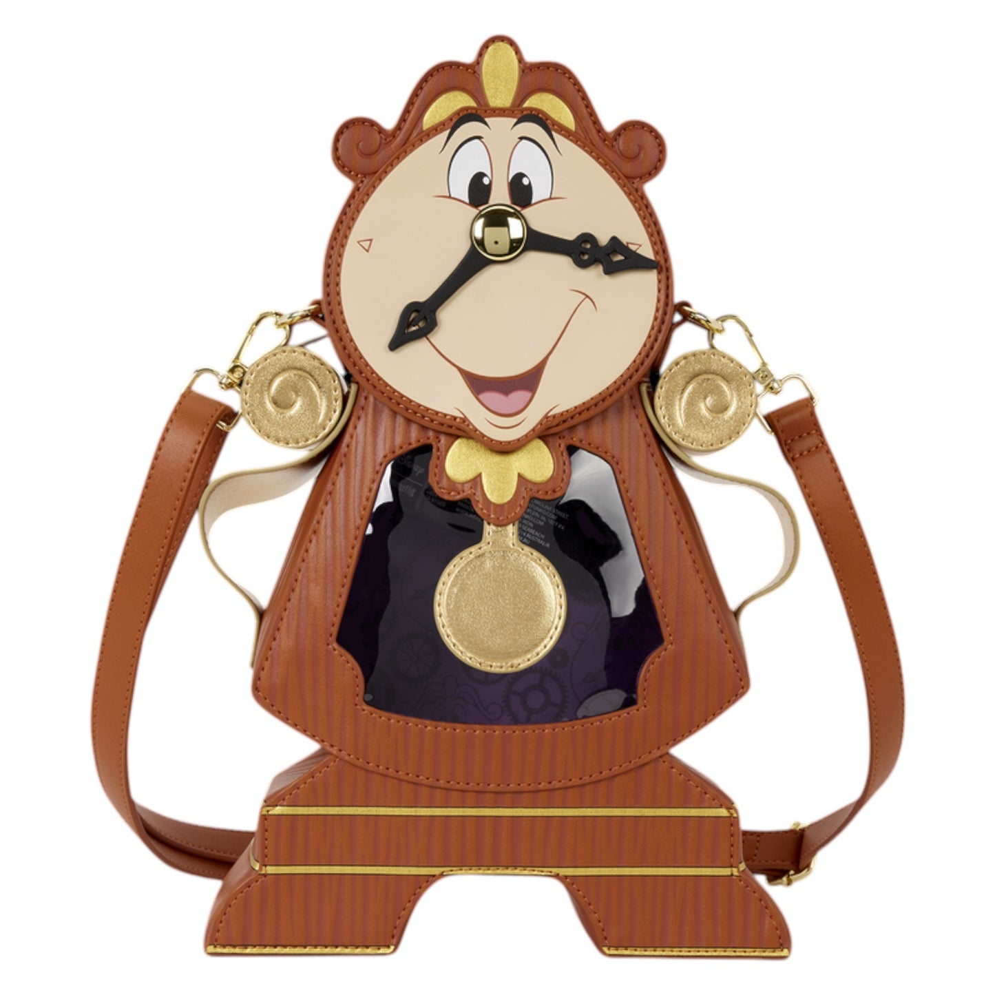 Loungefly Vault D23 Exclusive Beauty and the Beast Cogsworth Figural Crossbody Bag