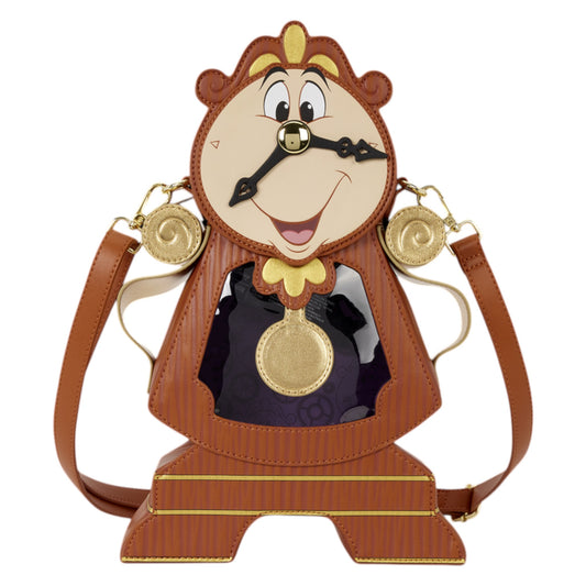 Loungefly Vault D23 Exclusive Beauty and the Beast Cogsworth Figural Crossbody Bag