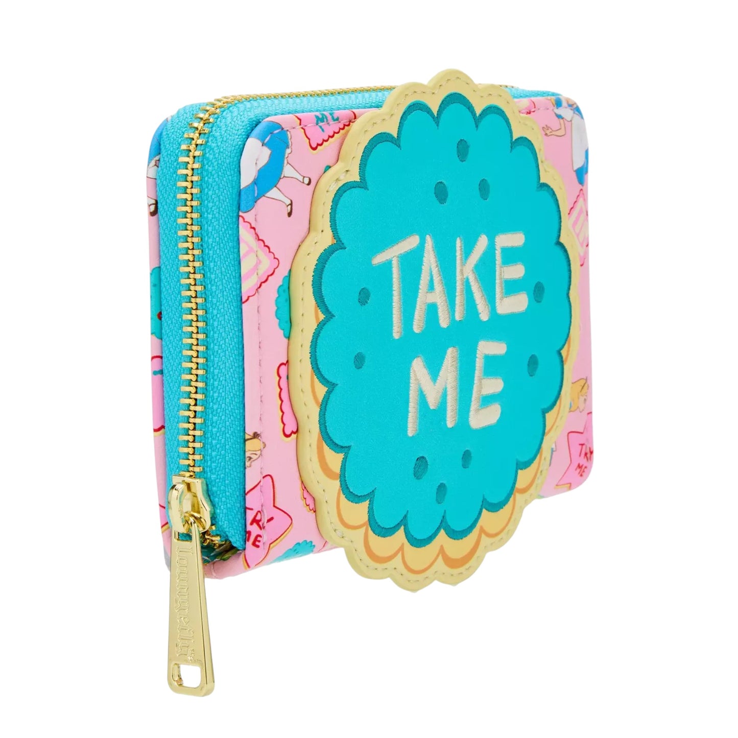 Colorful Alice in Wonderland Take Me Cookies  with 'Take Me' design on a white background