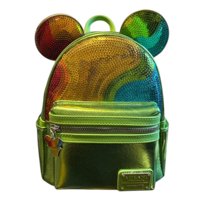 Loungefly Vault Disney Aulani Exclusive Shave Ice Sequin Mini Backpack & Ears Set