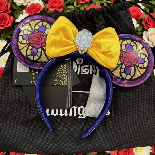 Loungefly Disney Beauty And The Beast Belle Stained Glass Ears Headband LE 1100