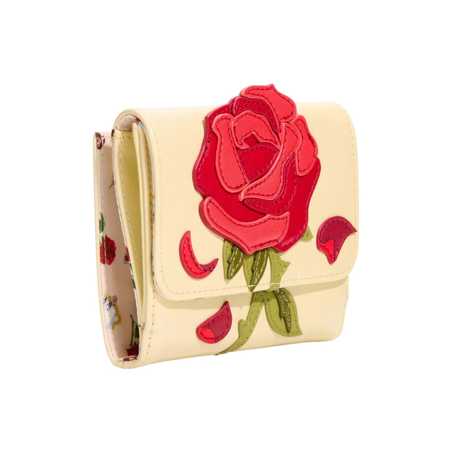 Loungefly Vault Disney Beauty and the Beast Enchanted Rose Shimmer Mini Backpack & Wallet Set