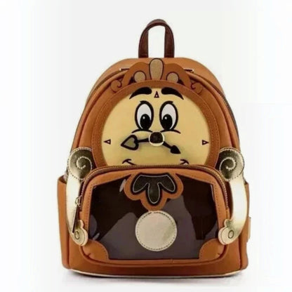 Loungefly Vault LACC 2021 Disney Beauty And The Beast Cogsworth Cosplay Mini Backpack & Wallet Set