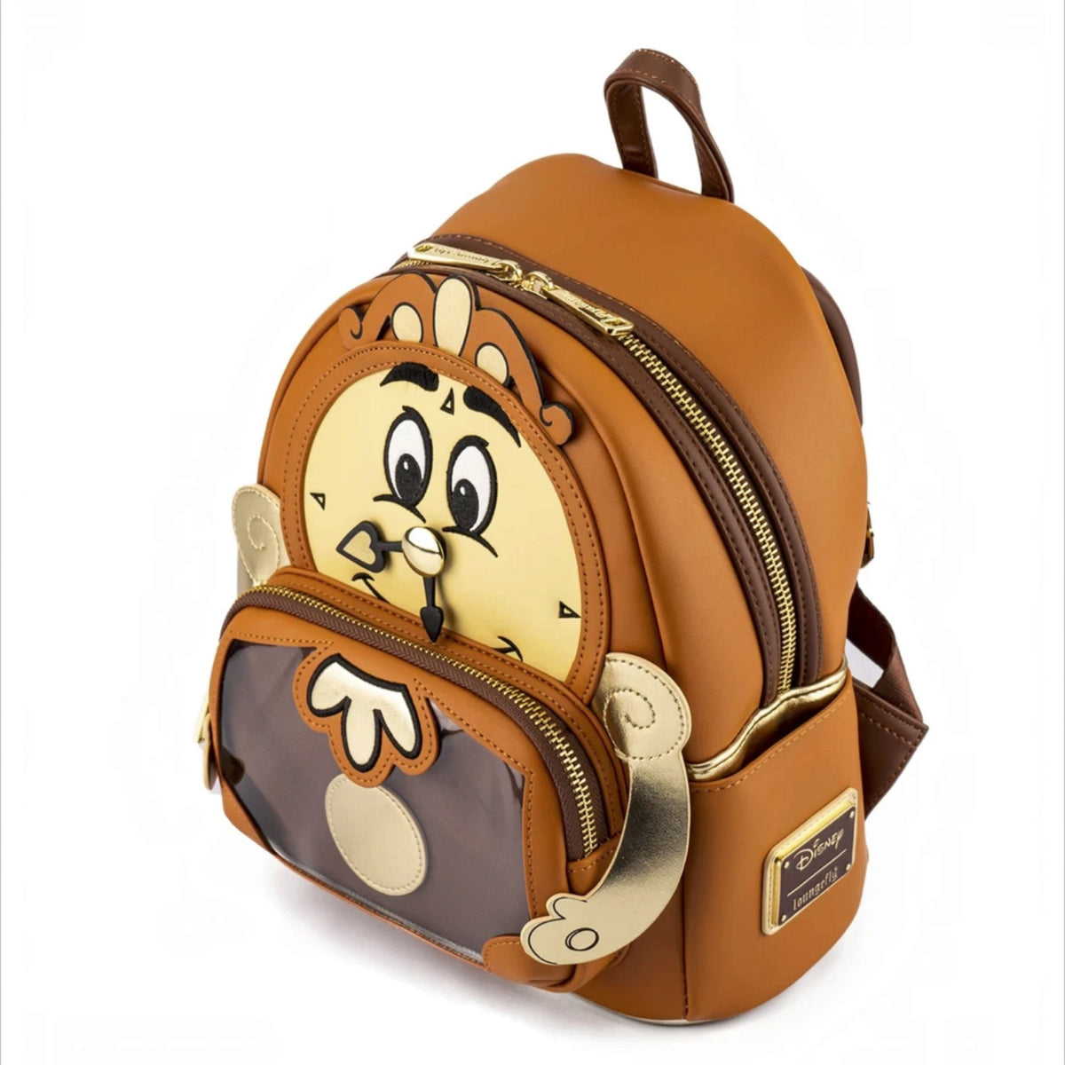 Loungefly Vault LACC 2021 Disney Beauty And The Beast Cogsworth Cosplay Mini Backpack & Wallet Set