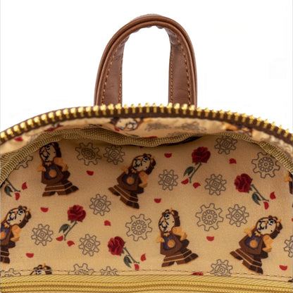 Loungefly Vault LACC 2021 Disney Beauty And The Beast Cogsworth Cosplay Mini Backpack & Wallet Set