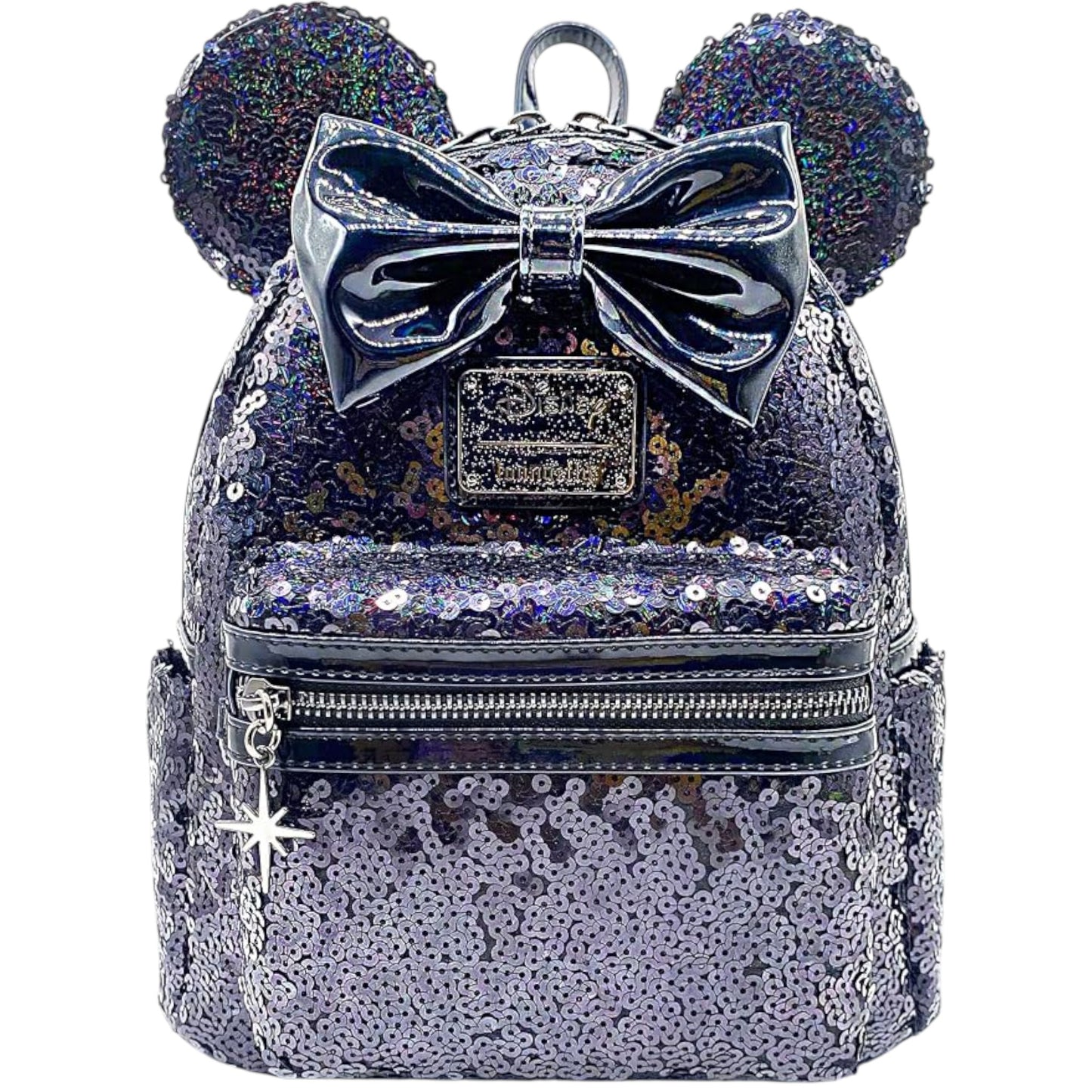Loungefly Vault Disney Celestial Dreams Black Holographic Sequin Minnie Mini Backpack