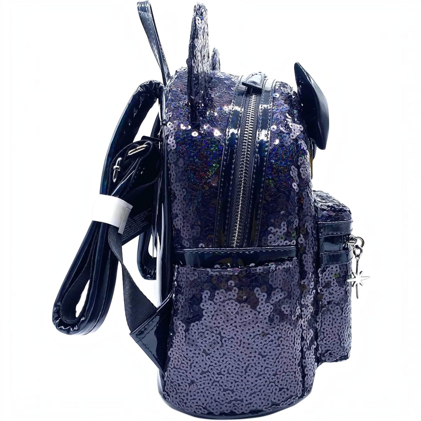 Loungefly Vault Disney Celestial Dreams Black Holographic Sequin Minnie Mini Backpack