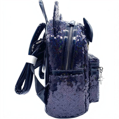Loungefly Vault Disney Celestial Dreams Black Holographic Sequin Minnie Mini Backpack
