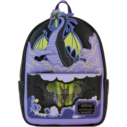 Maleficent Dragon Backpack with dragon design on a white background