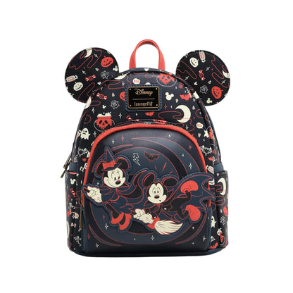 Loungefly Vault Disney Mickey & Minnie Halloween Ears Glow-in-the-Dark Mini Backpack & Wallet Set