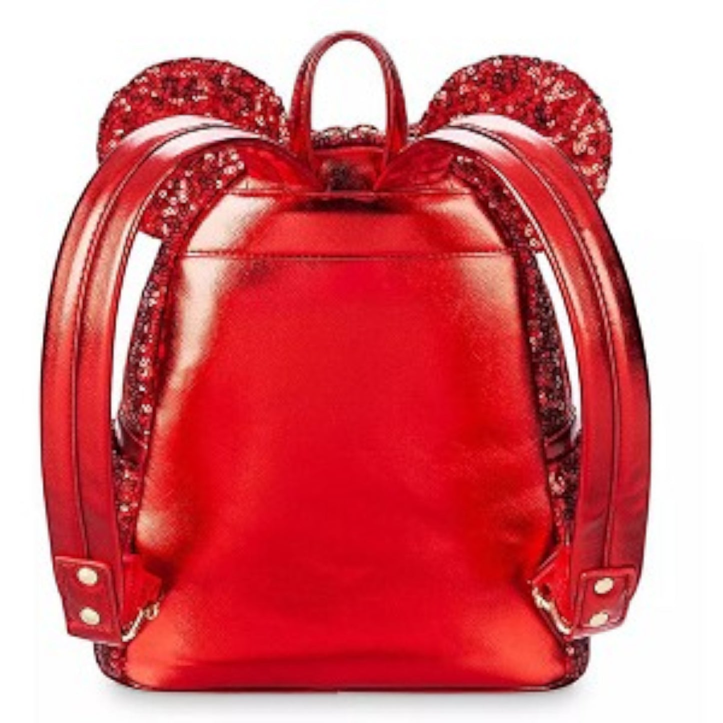 Loungefly Vault Disney Parks Minnie Mouse Red Sequin Mini Backpack & Ears Set