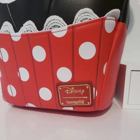 Minnie Mouse Sprinkle Cupcake bag with a Disney Loungefly label on a white background