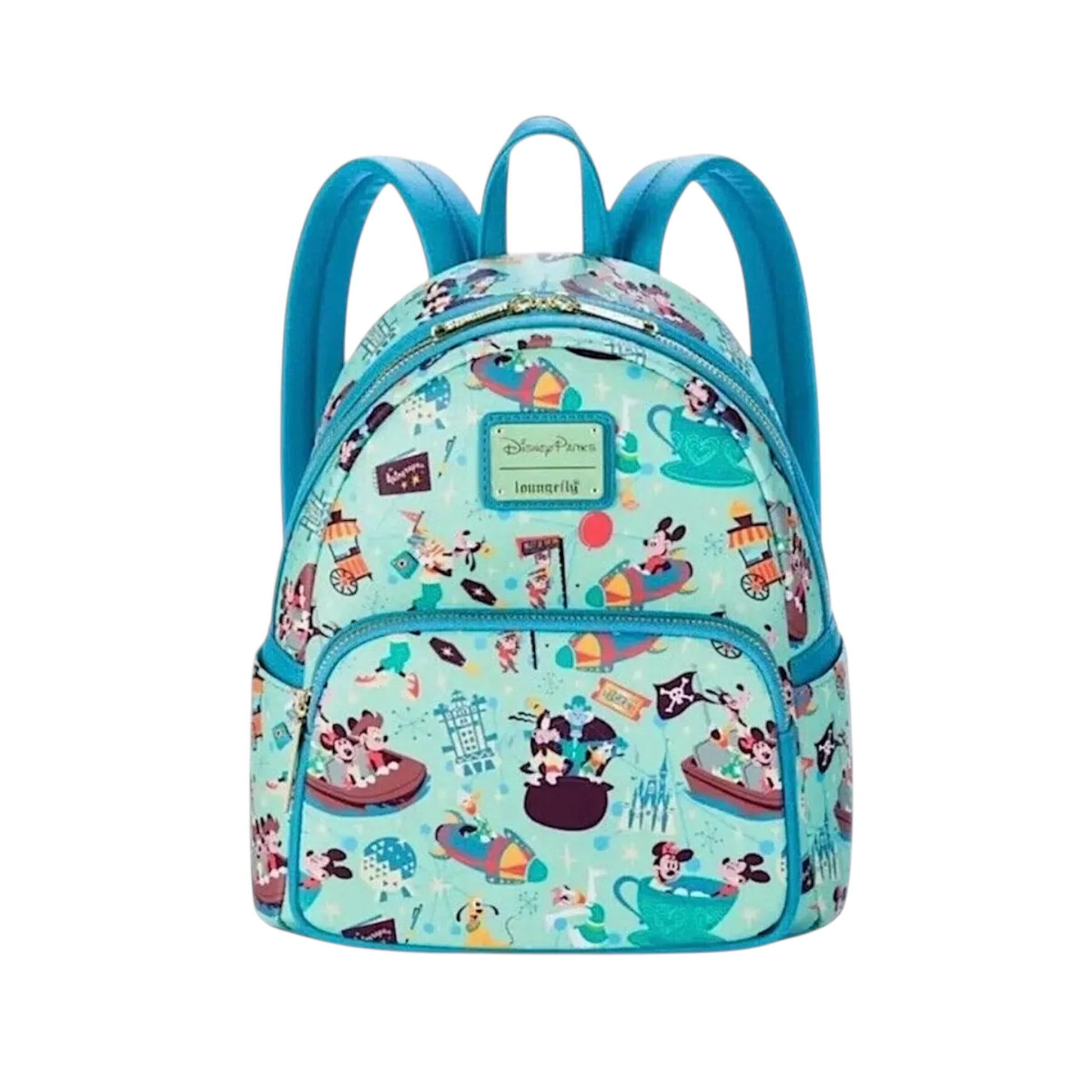 Backpack with Mickey and Friends Play in the Park character design on a white background