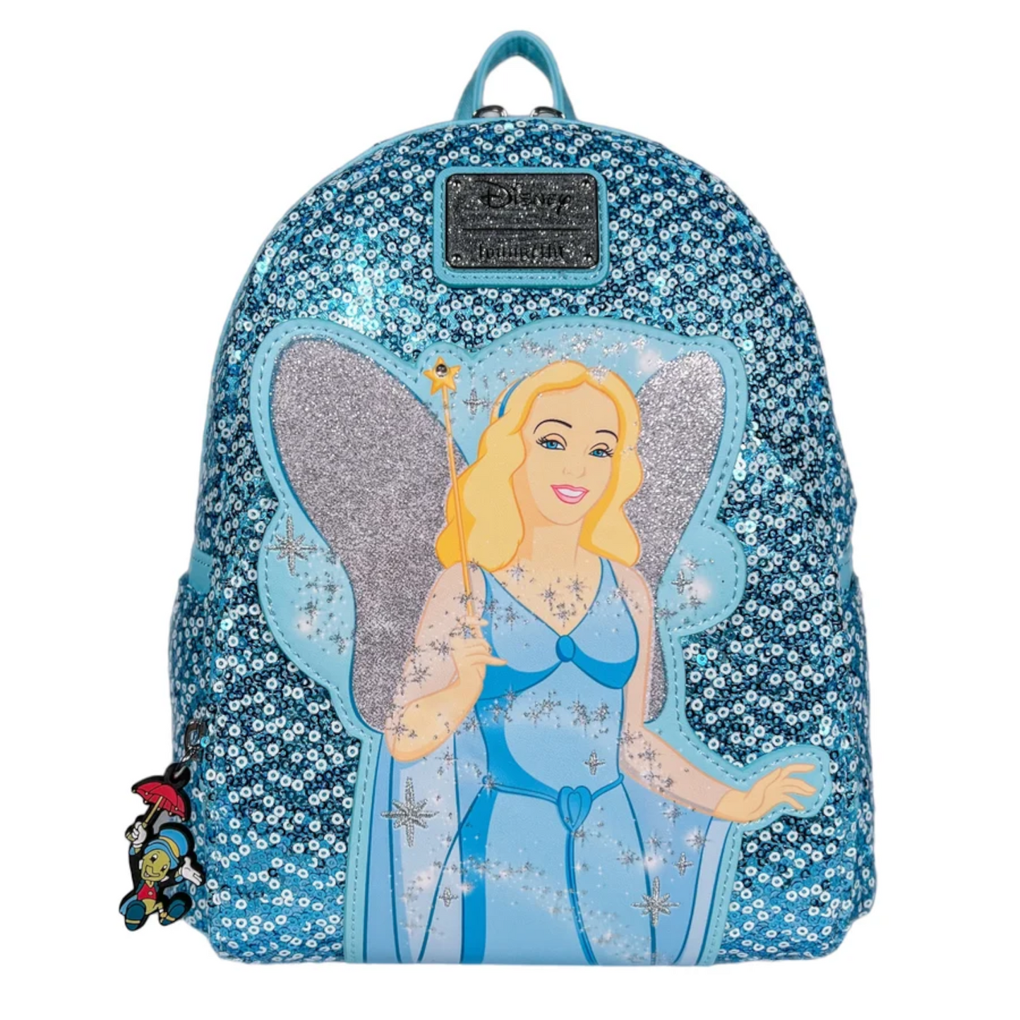 Loungefly Vault Disney Pinocchio Blue Fairy Sequin Mini Backpack