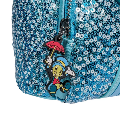 Loungefly Vault Disney Pinocchio Blue Fairy Sequin Mini Backpack