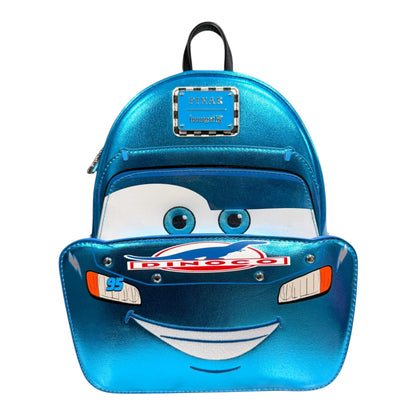 Loungefly Vault Disney Pixar Cars Metallic Dinoco Lightning McQueen Cosplay Mini Backpack