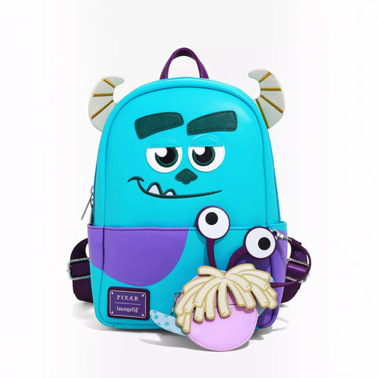 Loungefly Vault Disney Pixar Monsters, Inc. Sulley Mini Backpack with Boo Coin Purse
