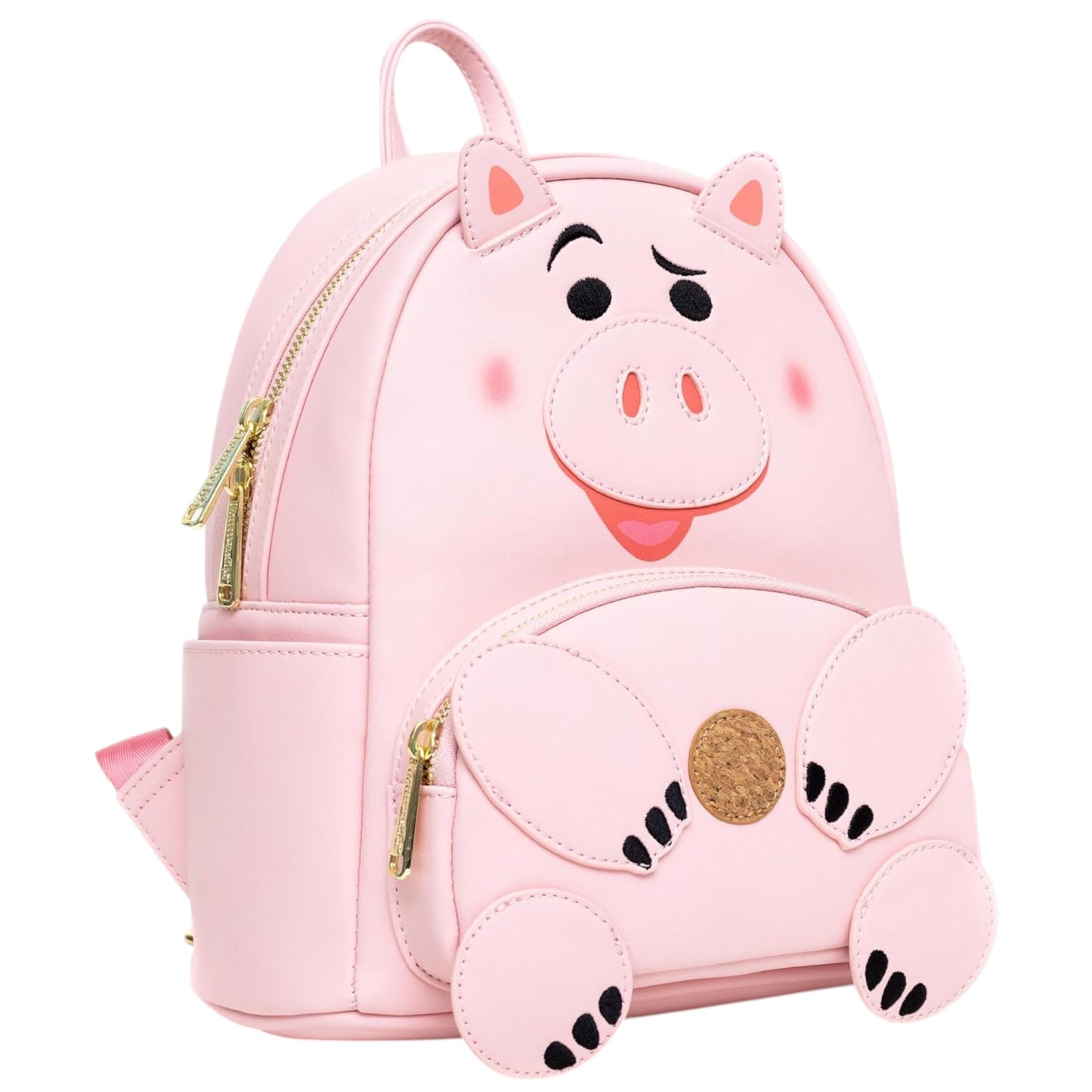 Pink Pink Loungefly Disney Pixar Toy Story Hamm Cosplay Mini Backpack  on a white background